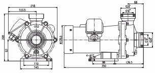 MP系列微型磁力驅動循環泵安裝尺寸圖 MP系列微型磁力驅動循環泵安裝尺寸圖